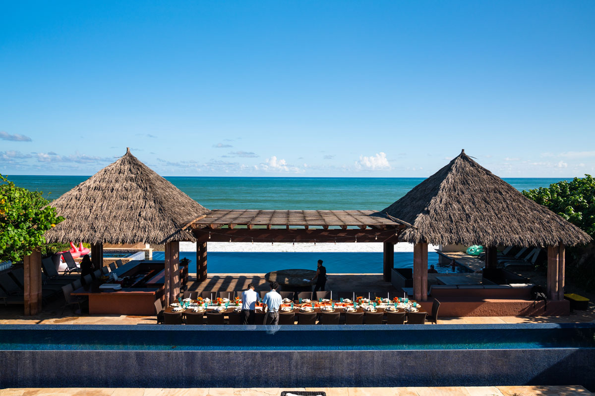 Snorkeler under clear water